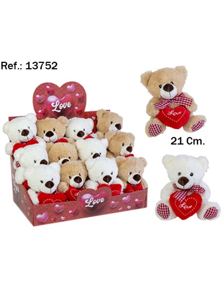 OSO LOVE VICHY CORAZON 21CM. 2 COL