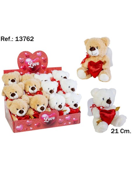 OSITO CUPIDO 21CM. 2 COL