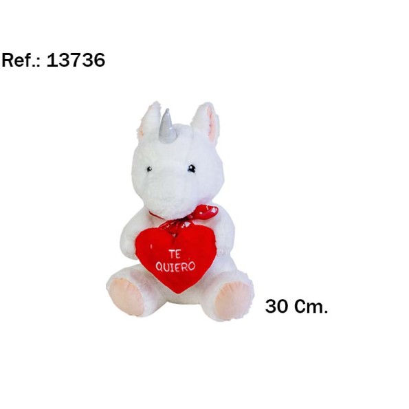 UNICORNIO CORAZON 30CM.