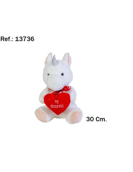 Peluche Unicornio Corazón - Regalos x Mayor San Valentín | Mundo Flor