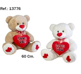 OSO CORAZON LOVE YOU 60CM. 2 COL.