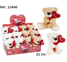 OSO 2 COLORES 21CM. GLOBO TE QUIERO