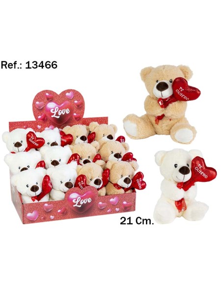 OSO 2 COLORES 21CM. GLOBO TE QUIERO