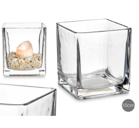 PORTAVELAS CRISTAL 10X10
