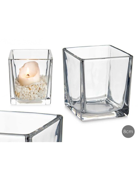 PORTAVELAS CRISTAL 8X8