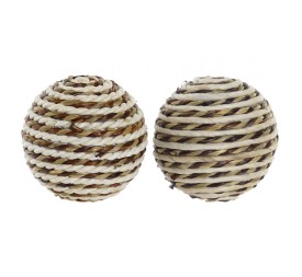 BOLA DECORACION FIBRA ESPUMA 10X10X10 2 SURT