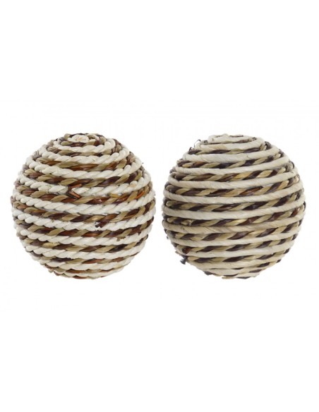 BOLA DECORACION FIBRA ESPUMA 10X10X10 2 SURT