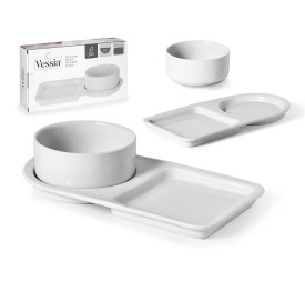 SET 2 PZS BOL Y PLATO PORCELANA BRUNCH