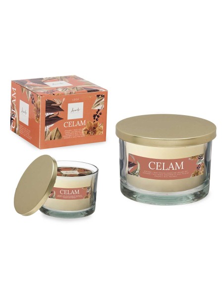 VELA VASO C TAPA DORADA JENGIBRE Y NUEZ MOLIDA