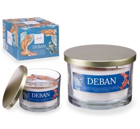 VELA VASO C TAPA DORADA NENUFAR E HIGO DULCE