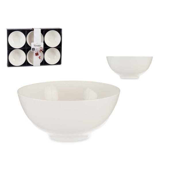 SET 6 CUENCOS PORCELANA BLANCA APERITIVO 10CM