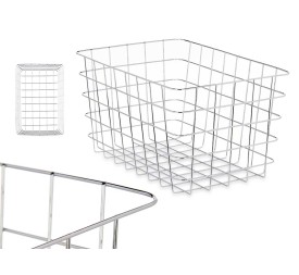 CESTA METAL CROMADA RECTANGULAR GRD