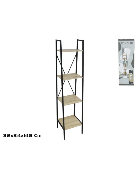 ESTANTERIA YUKA 4 ALTURAS 148X34X32 CM XXX