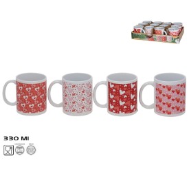 JARRA MUG GRES AMOR 330ML 4 SURTIDOS