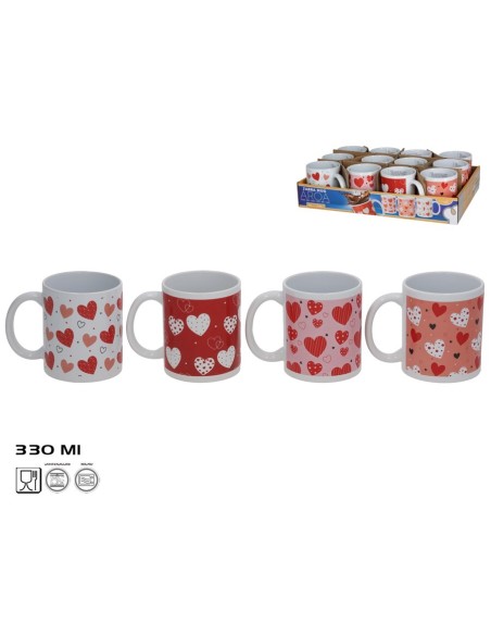 JARRA MUG GRES AROA 330ML 4 SURTIDOS