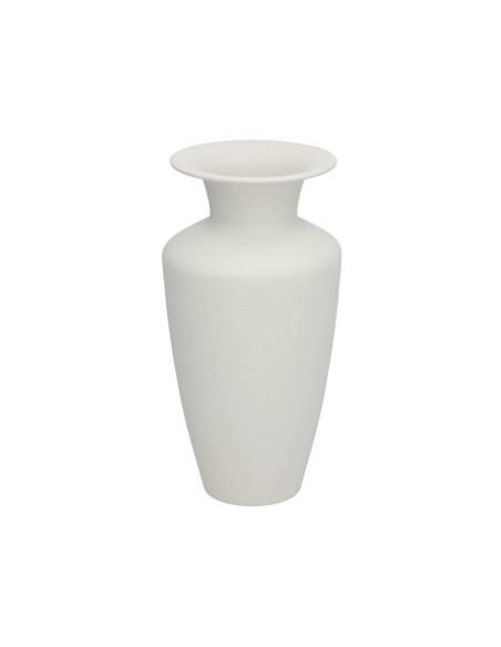 FLORERO DECO NAYA METAL BLANCO 14DX30HX15TL