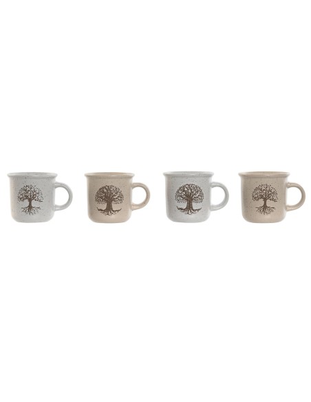 TAZA GRES 9X7X6,5 120ML ARBOL DE LA VIDA 4 SURT.