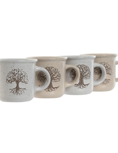 TAZA GRES 9X7X6,5 120ML ARBOL DE LA VIDA 4 SURT.