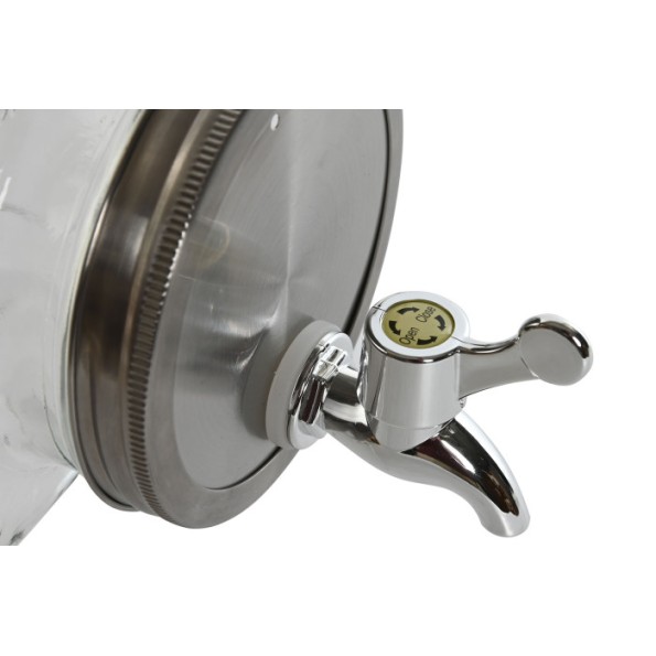 DISPENSADOR BEBIDAS CRISTAL METAL 13X13,5X32,5 3L