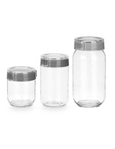 SET 3 BOTE TAPA GRIS 425 660 1000ML