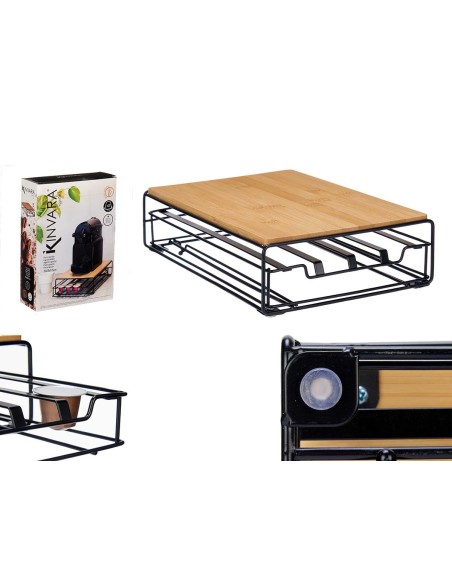 PORTACAPSULAS METAL BAMBU 32 CAPSULAS