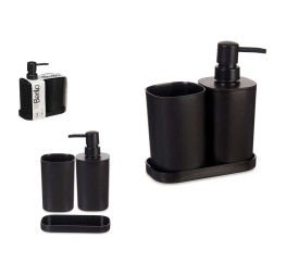 SET 3 PZS BAÑO PLASTICO NEGRO