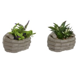 PLANTA RESINA PE 18,5X16X17 MANOS 2 SURT.