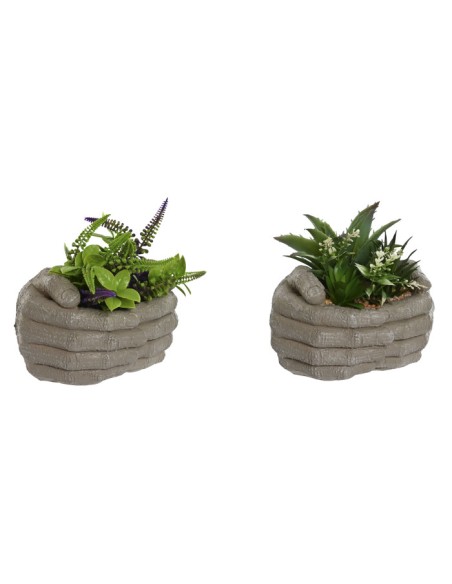 PLANTA RESINA PE 18,5X16X17 MANOS 2 SURT.