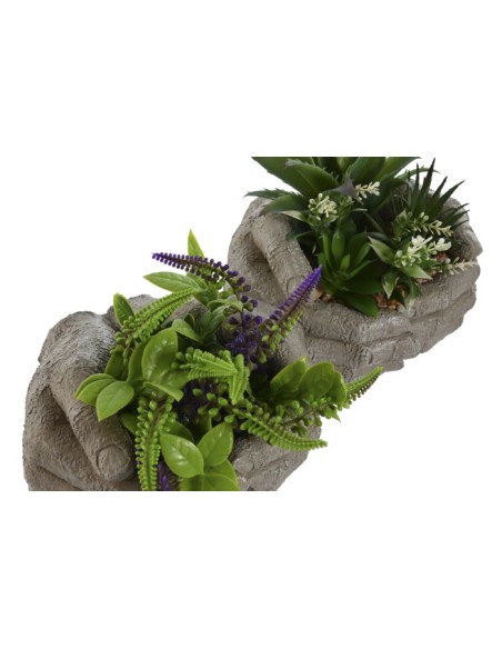 PLANTA RESINA PE 18,5X16X17 MANOS 2 SURT.