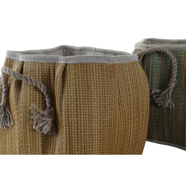 CESTA FIBRA ALGODON 30X30X36 PLEGABLE 2 SURT.