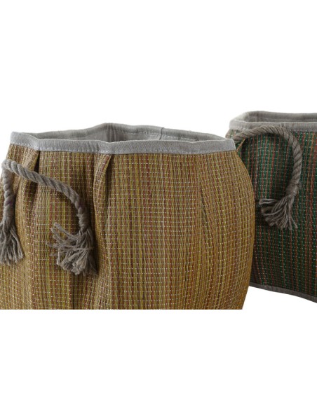 CESTA FIBRA ALGODON 30X30X36 PLEGABLE 2 SURT.