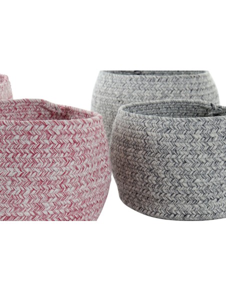 CESTA SET 2 ALGODON 28X28X20 2 SURT.