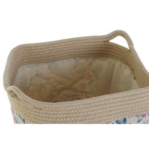CESTA ALGODON POLIESTER 35X35X38 NATURAL