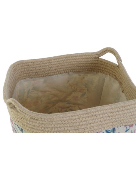 CESTA ALGODON POLIESTER 35X35X38 NATURAL