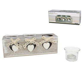 PORTAVELAS X3 CORAZON 24 CM