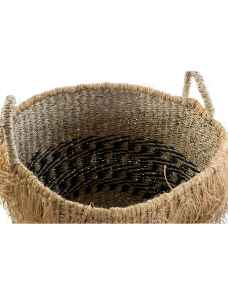 CESTA SET 3 FIBRA 40X40X40 FLECOS NATURAL MARRON