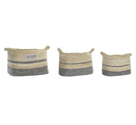 CESTA SET 3 FIBRA MAIZ 30X20X20 GRIS