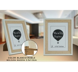 PORTAFOTO ROBLE/BL DM-404 9X13CM (12/48)