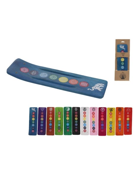 PORTA INCIENSO BHAKTI 25,4X7,3CM 12 COLORES