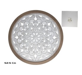 MANDALA PARED KALU MDF 52,5X2X52,5 CM
