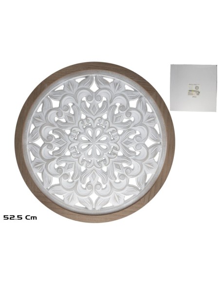 MANDALA PARED KALU MDF 52,5X2X52,5 CM