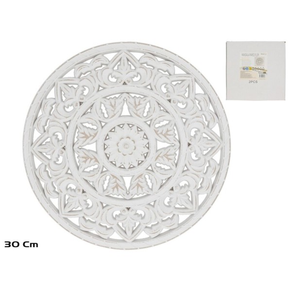 MANDALA PARED FLOR NAYAN MDF 30X1X30 CM