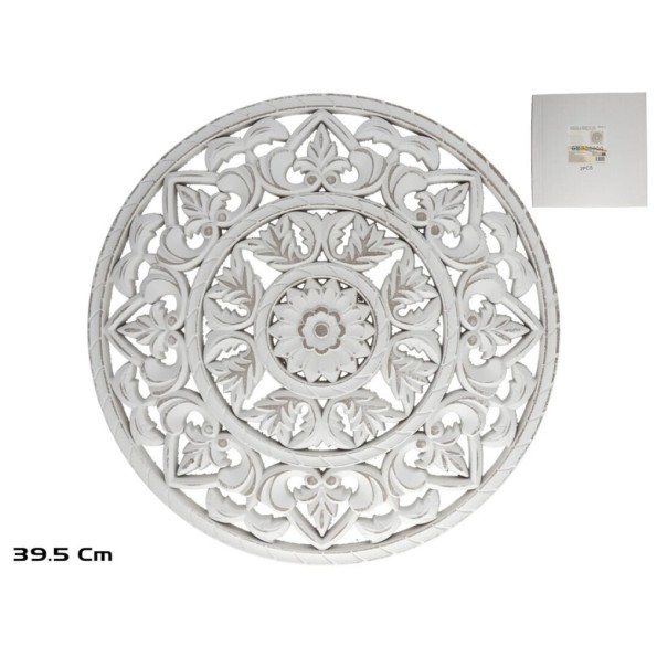 MANDALA PARED FLOR SANSA MDF 39,5X1X39,5 CM