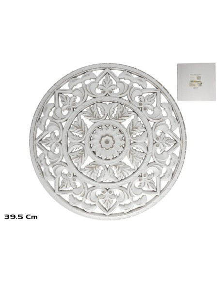 MANDALA PARED FLOR SANSA MDF 39,5X1X39,5 CM