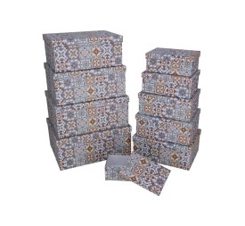 SET 10 CAJAS MEDIAVAL 37,5X29X16 CM