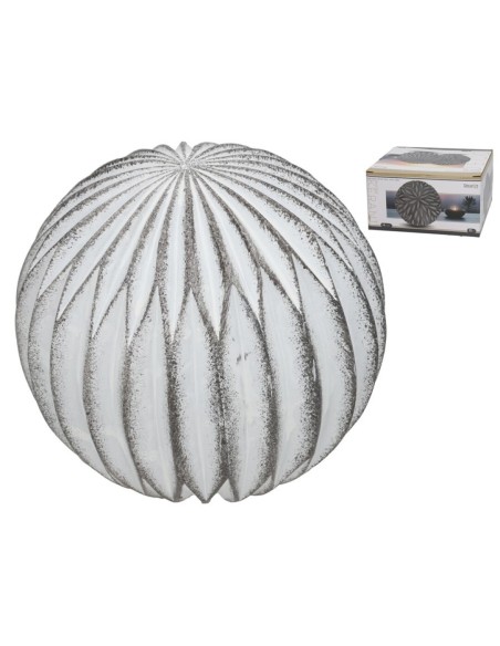 BOLA DECO ANJALI 10,3X10,1X10,1 CM RESINA
