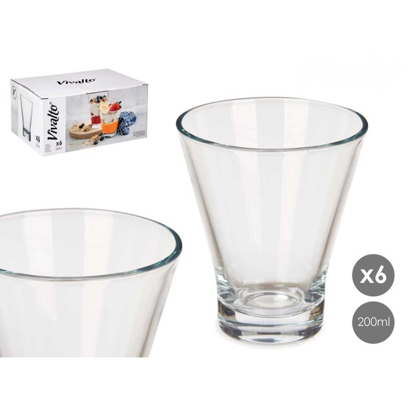 VASO CONICO CON BASE 200ML