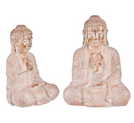 BUDA POLIRESINA REZANDO BLANCO Y ORO