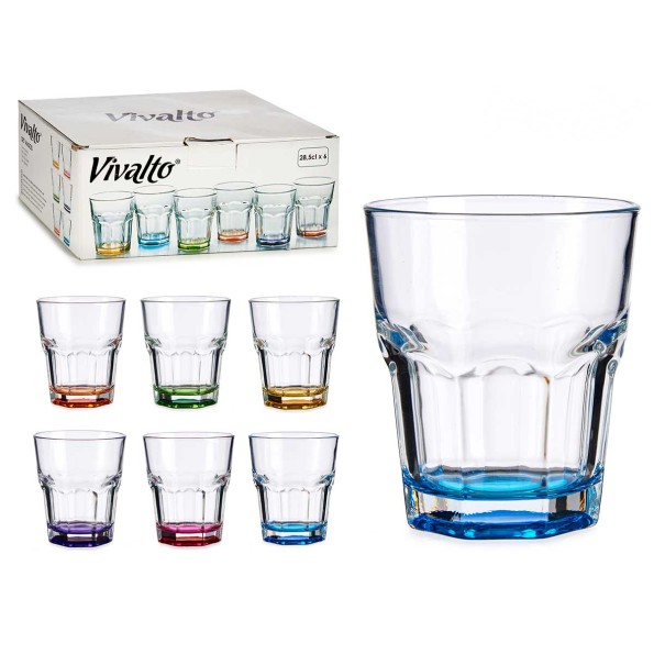 VASO BASE COLOREADA 285ML SURT 6 COLORES