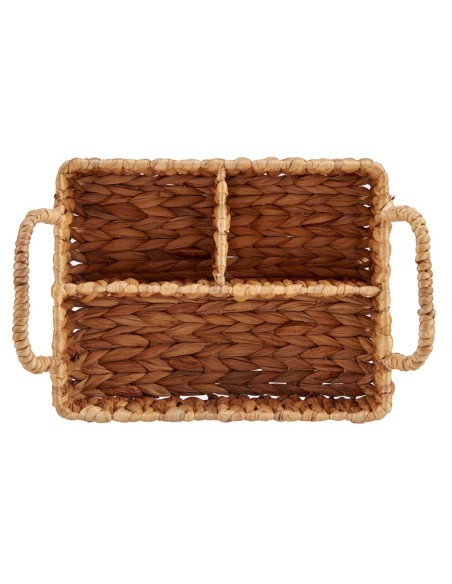 ORGANIZADOR RECTANGULAR PAJA CON 3 HUECOS